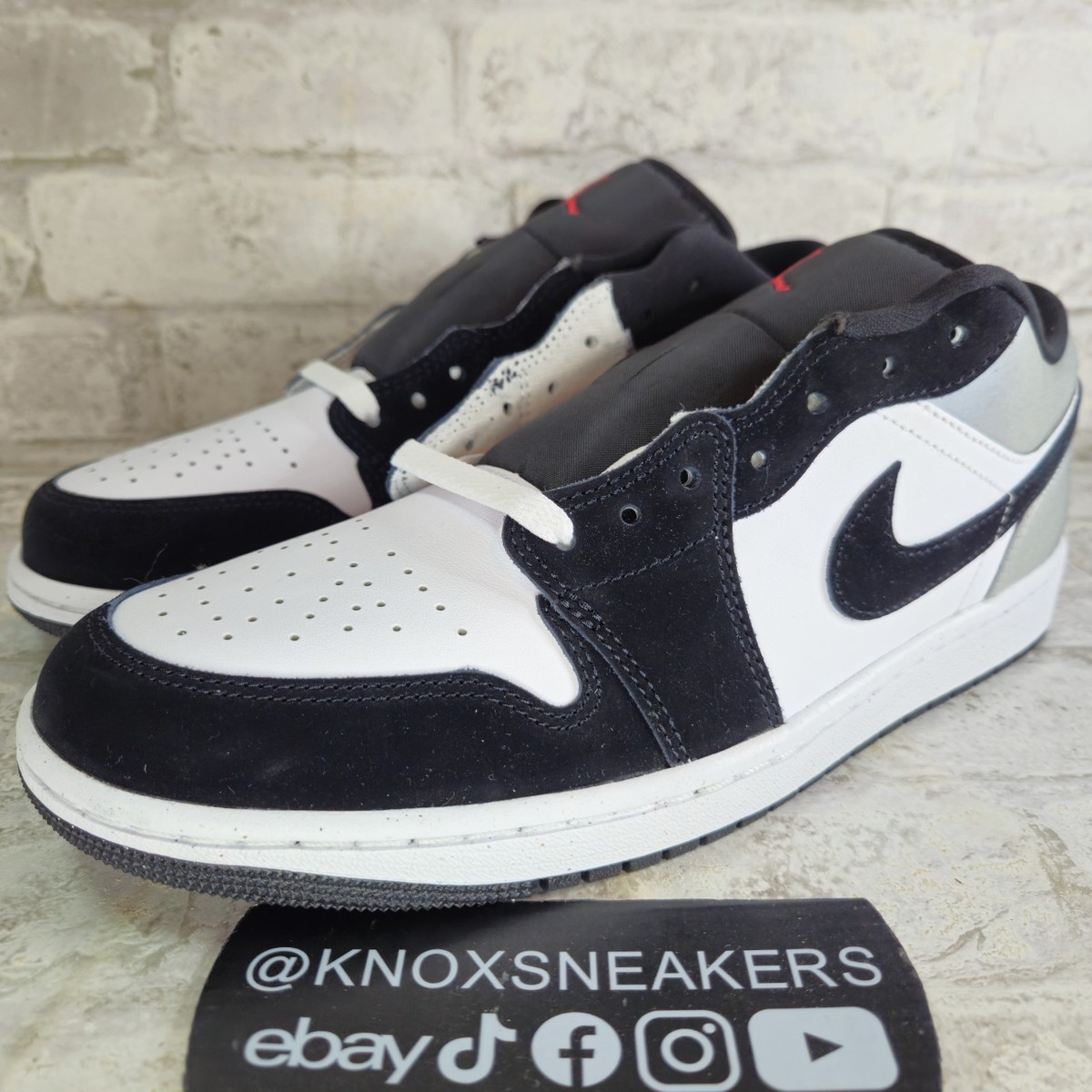 Nike Air Jordan 1 Low SE White Black Matte Silver HF3148-106 Men's