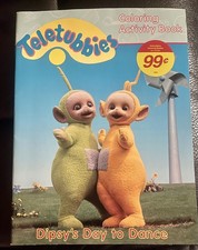 Teletubbies Vintage 1998 Coloring Activity Book Dipsy's Day To Dance Unused