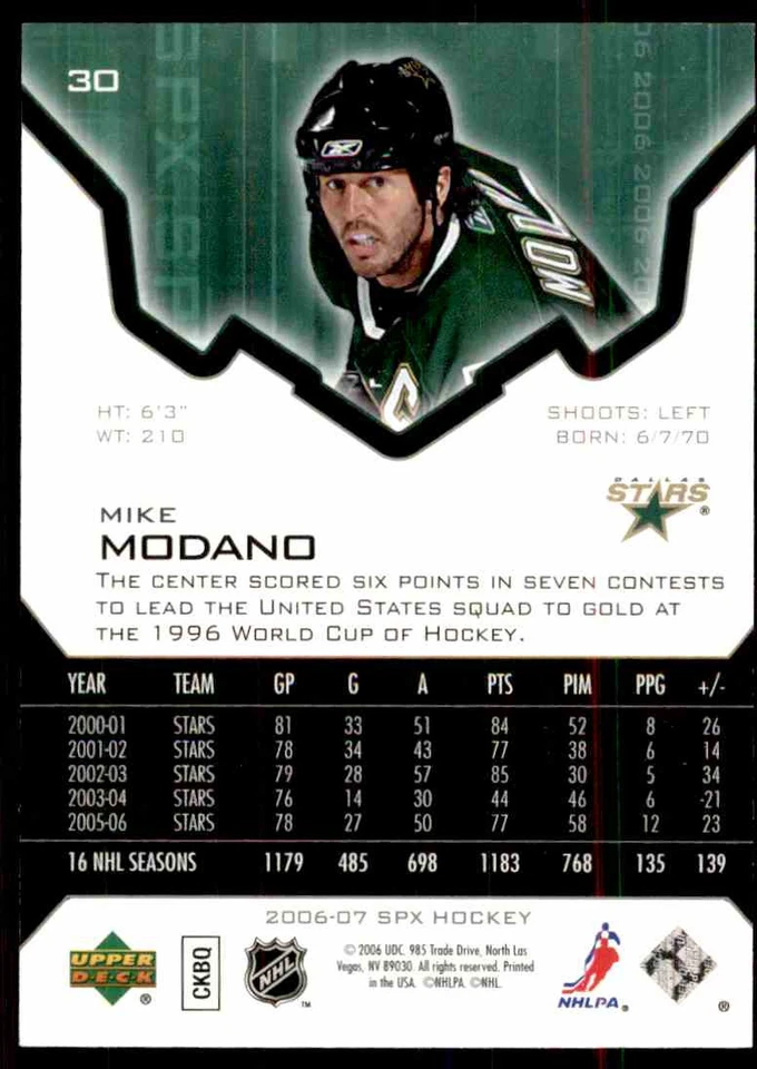 2006-07 SPX MIKE MODANO #30 - Image 2 of 2