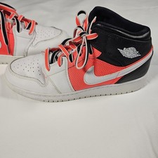 Nike Air Jordan 1 Mid SE White Infrared GS 7Y...