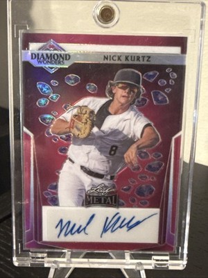 2023 Leaf Metal Diamond Wonders Nick Kurtz #DW-NK1 Pink Prismatic /7 (AU, RC)