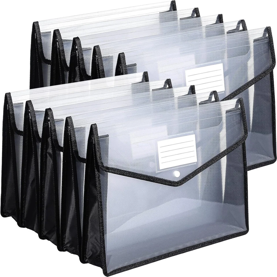 Durable 10-Pack A4 Plastic File Folders - Elegant Waterproof Document Organizers - Image 3 of 4