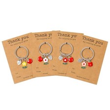 Teacher Appreciation Keychain Gifts Thank You for Yellow Pink Red White