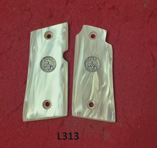 Kirinite Antique Pearl Grips w/Silver Colt Mdlns for Colt Mustang .380