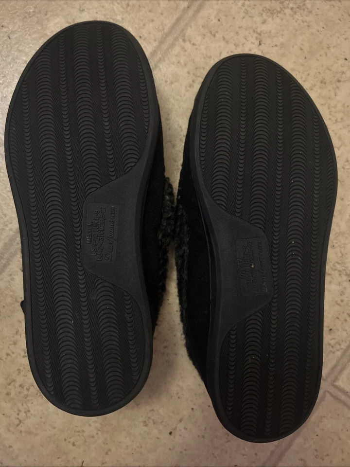 Zapatillas Dearfoam 9-10 Hombre Buen Estado Negras Sin Cordones Foto 4 de 4