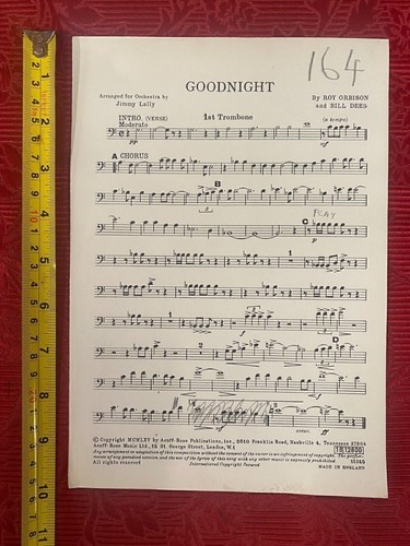 Sheet Music "Goodnight" For 1st Trombone REF00062