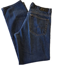 Calvin Klein Jeans Mens 34x32 Blue Straight Leg Classic Fit M390A540 Denim Pants