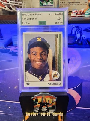 ken griffey jr rookie card graded 1997 Fleer Gold Sculpted 1989 Signature Series Ken Griffey Jr. 1989 Donruss