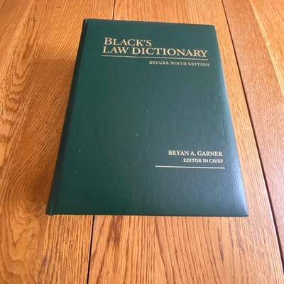 Black's Law Dictionary Deluxe Ninth Edition Hardcover