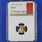 1/10 oz gold 2026 G$5 Eagle NGC MS 69