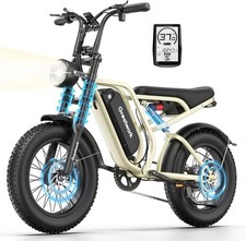 20" Fat Tire 48V 25A Electric Bike for Adults 2000W 37MPH Full Suspension UL2849