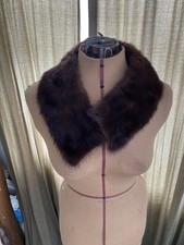 Vintage Mink Fur Collar Brown