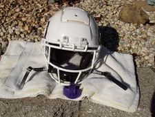 SCHUTT F7 VTD FOOTBALL HELMET WHITE  XL with CHIN STRAP MOUTHGUARD NICE CONDITON