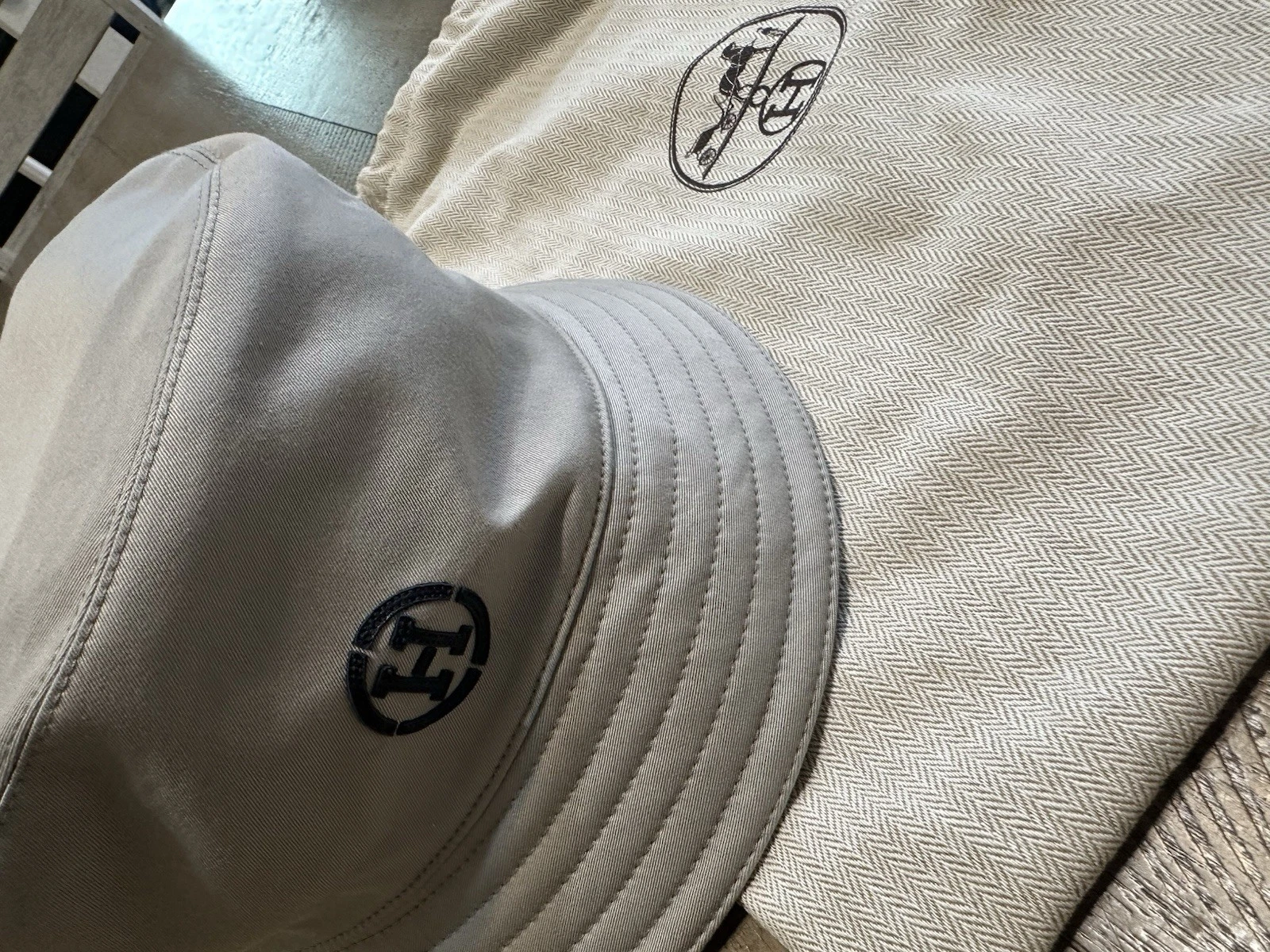 size 59 NEW HERMÈS Pierre Chapeau Homme Fred H Circle Bucket Hat
