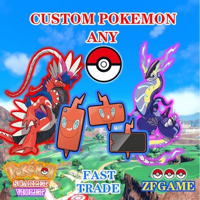  ANY CUSTOM POKEMON 6IV + EVS SHINY/NORMAL SCARLET and VIOLET Online delivery