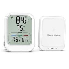 Digital Thermometer Hygrometer, Wireless Indoor Outdoor Thermometer,