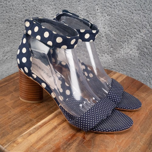 Jeffrey Campbell Purdy Blue Polka Dot Heels Size 10