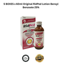 5 BOXES x 60ml Original RidPed Lotion Benzyl Benzoate- FREE SHIPPING