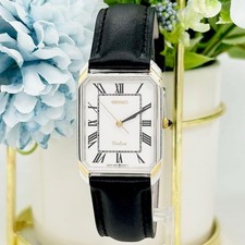 SEIKO DOLCE 5S21-5A10 Square Tank Quartz Men's Watch Working