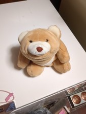 Vintage 1980 GUND Snuffles Bear Plush Butterscotch Beige Tan Slouchy CLEAN 10in