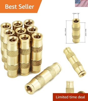 QWORK Push to Connect Fittings 1/4'' Tube, Air Hose Fittings, 10 Pack Air Compres