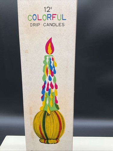Vintage 12" Colorfall Magic Candle Drip Many Colors w/ Box Capri Candles - Picture 10 of 10