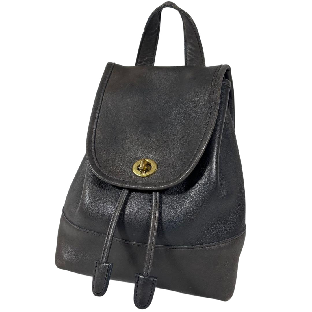 Coach Mini Backpack Drawstring Turnlock Black 996… - image 2