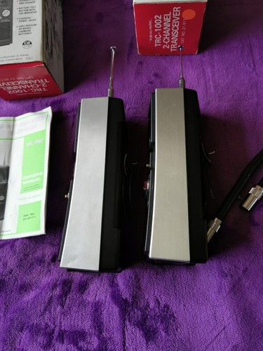Pair Realistic CB Transceivers TRC-1002 Walkie-Talkie SPARES OR REPAIR .Vintage - Zdjęcie 9 z 12
