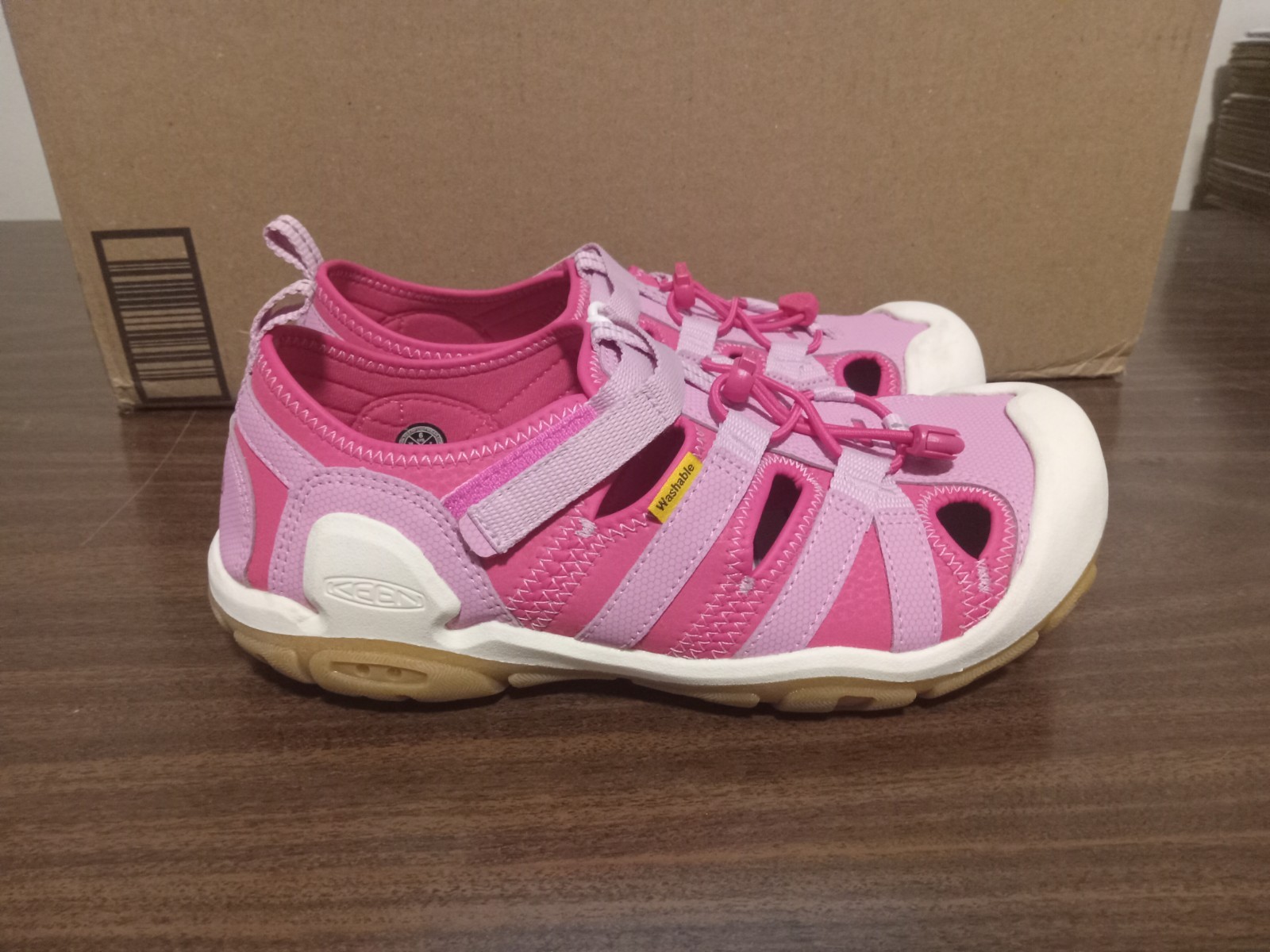 Sandali da trekking Keen Knotch Creek punta chiusa impermeabili rosa bambini taglia 6