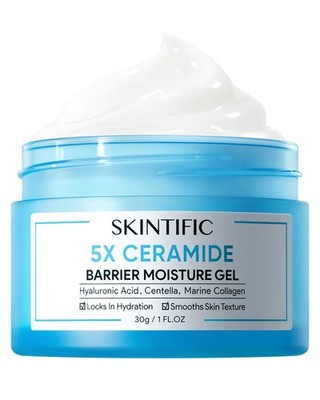 5X Ceramides Moisture Barrier Cream, Hydrating Skin Barrier Repair Face Moist...