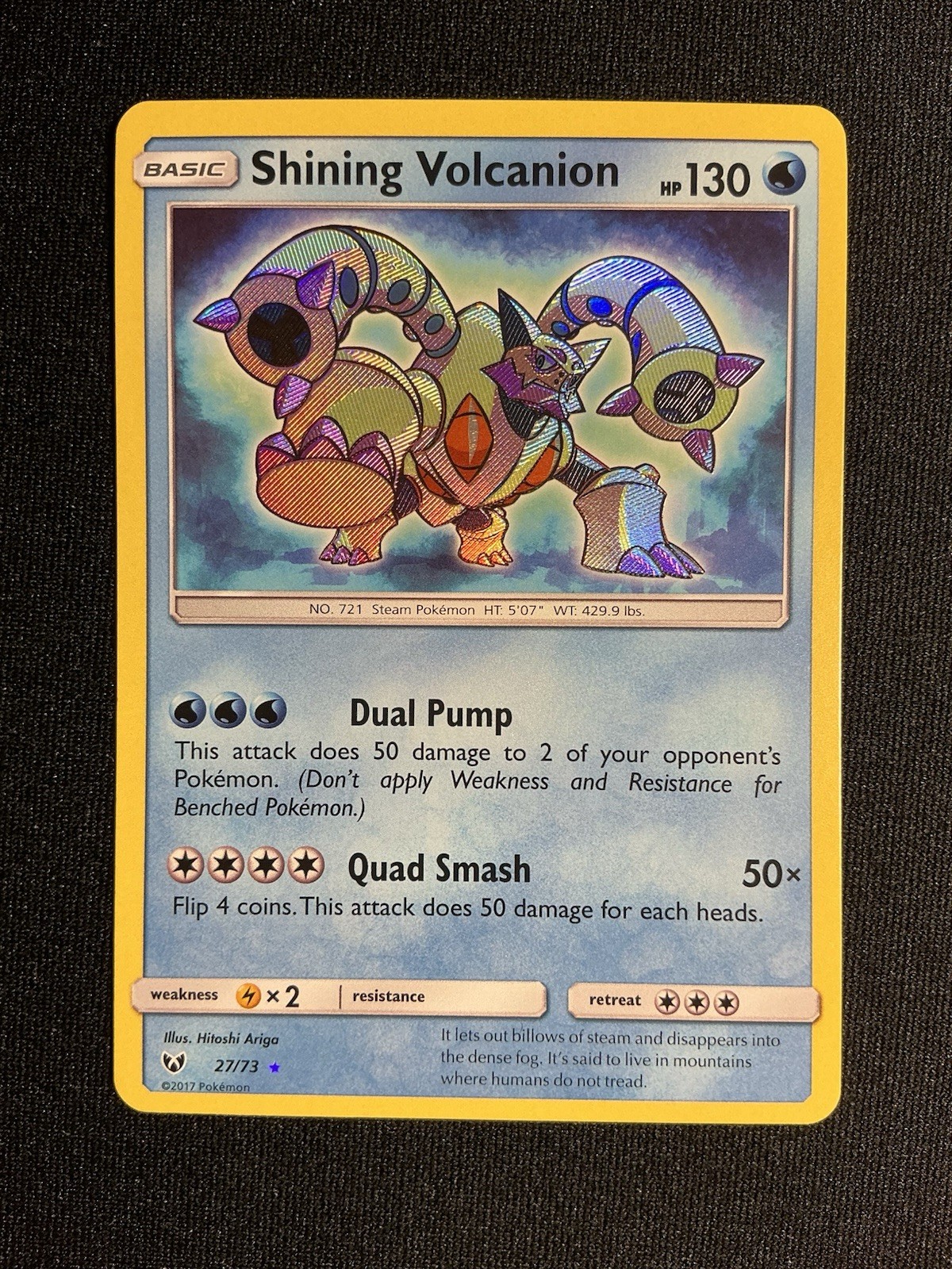 [NM] Shining Volcanion 27/73 Shining Legends Shiny Holo Rare 2017