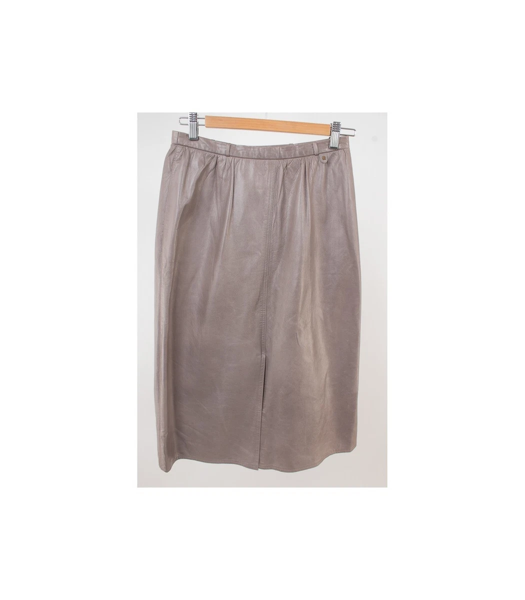 Etienne Aigner Damen Rock Gr. DE 38 Wickelrock Leder