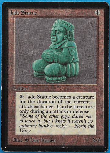 Jade Statue Beta HEAVILY PLD Artifact Uncommon MAGIC CARD (ID# 498354) ABUGames - Picture 1 of 2