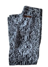 Rare Vintage 1970s Rodeo Rider Black  White Snakeskin Print Western Bottoms