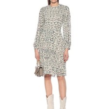 Isabel Marant Étoile Eulie Printed Ruched Fairy Midi Dress Size 4 Floral