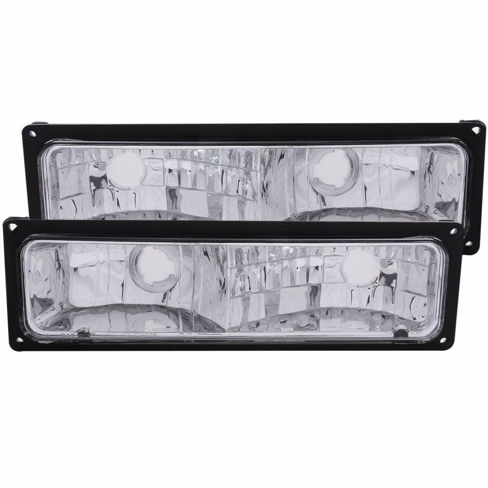 Luces de estacionamiento negras europeas ANZO para Chevy K1500 Suburban 1988-1999 Foto 3 de 4
