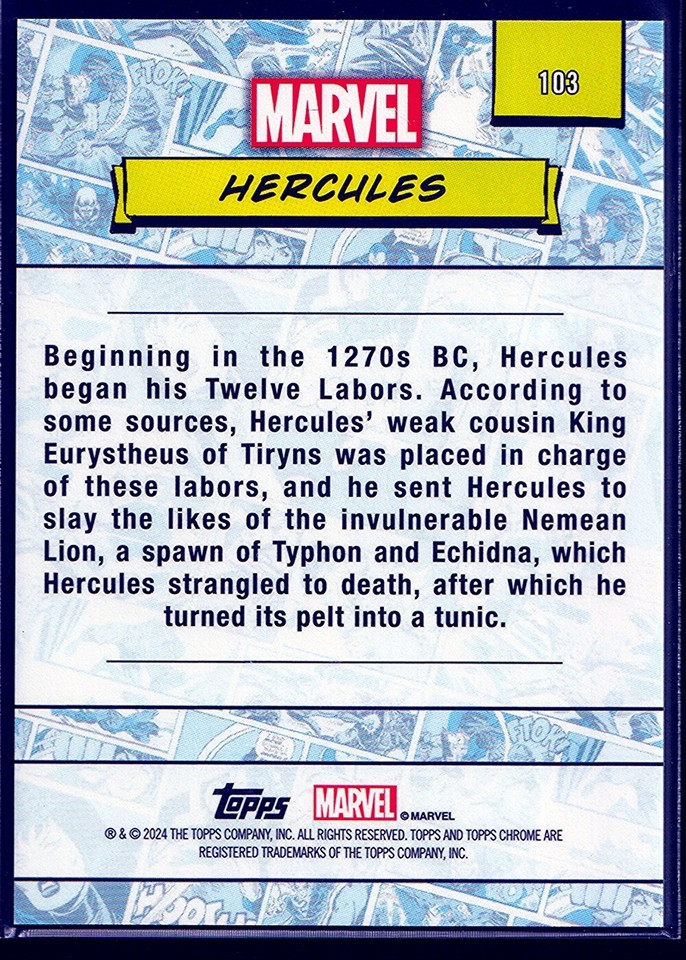2024 Topps Chrome Marvel 103 Hercules eBay
