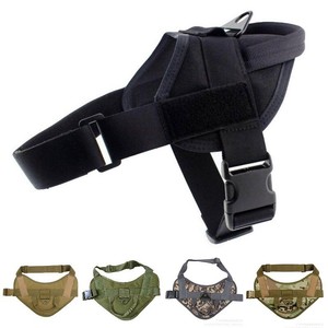 Tactical-Military-Dog-Harness-Leash-Vest-Adjustable-Molle-Nylon-Training-Strap