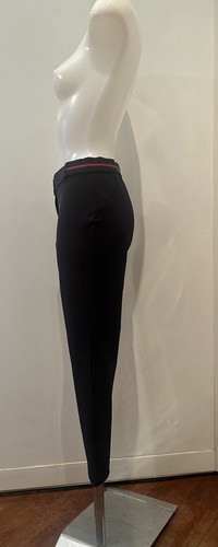 Pantaloni Vita Media Elasticizzati Gucci, Neri e Bordo Gucci Rosso e Verde Tg XS - Foto 3 di 20