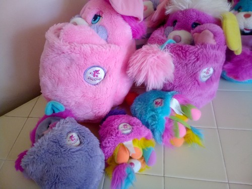 Vintage Popples & Popplin Plush Lot of 8 Rocker Baby Large Small 80s Stuffed Toy - Picture 3 of 24