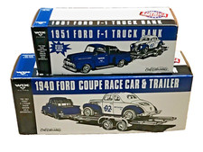 Ertl 1/25 Die-Cast Wix Filters 1951 Ford F-1 Truck 1940 Race Car w/ Trailer