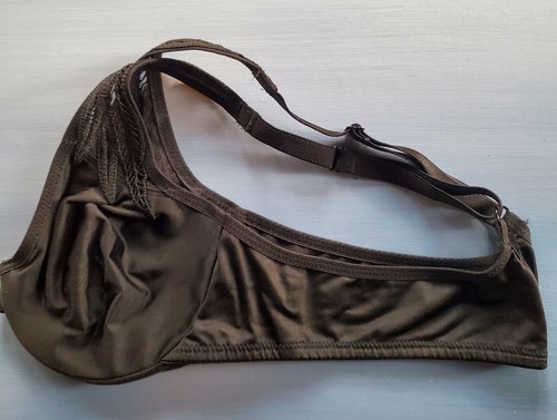 Wacoal BodySuede Underwire Bra Front Close 36B Black 85529 Unlined Racerback - Picture 6 of 10