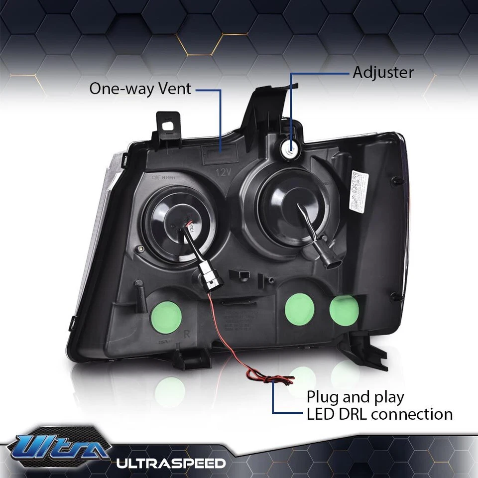 Светодиодные прожекторные фары лампы подходят для 2007-2014 Chevy Tahoe Avalanche Suburban - Изображение 4 из 4