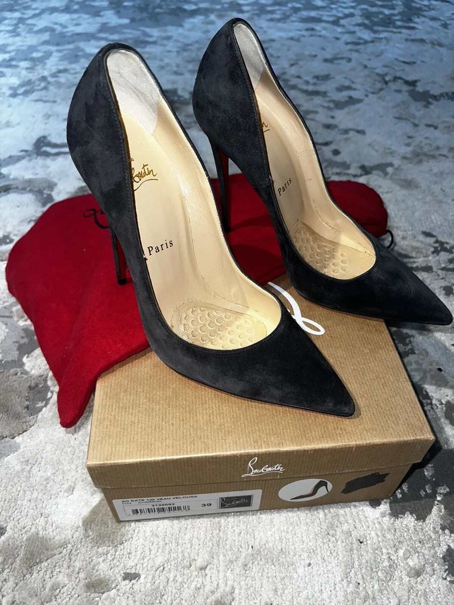 Christian Louboutin Black Suede So Kate 120 Heels