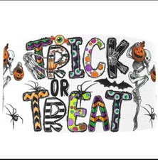 1.5 INCH Trick or Treat GROSGRAIN RIBBON Hair Bow Supplies 1256083 Halloween
