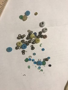 Rare Indian trade beads and Rattle decorations found in Fulton County New York