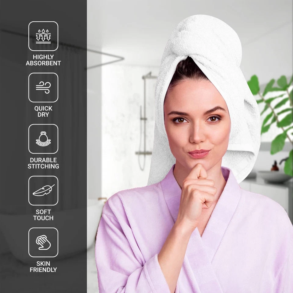 Paquete de 4 toallas de baño 100 % algodón anillo hilado juego de toallas de baño 27x54 pulgadas Foto 4 de 4