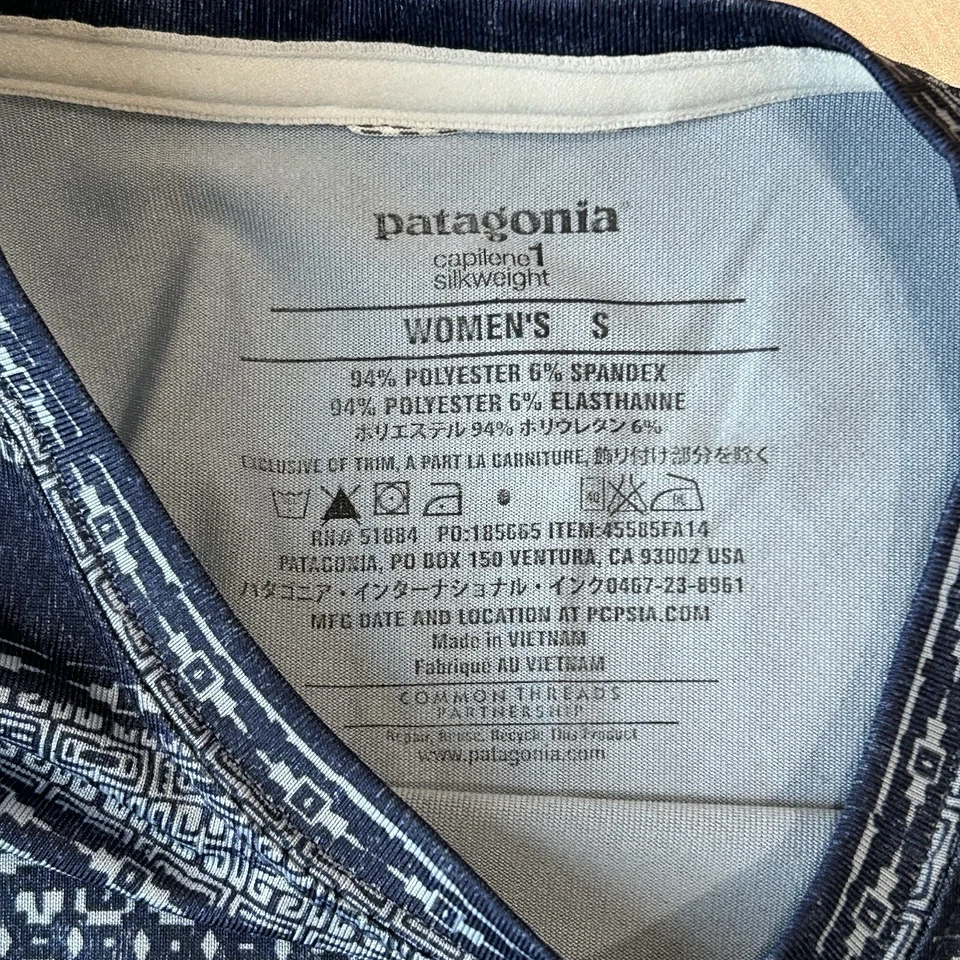 Patagonia Capilene 1 Silk Weight Crew Neck T-Shirt Long Sleeve Women’s Small — 第 4/4 张图片