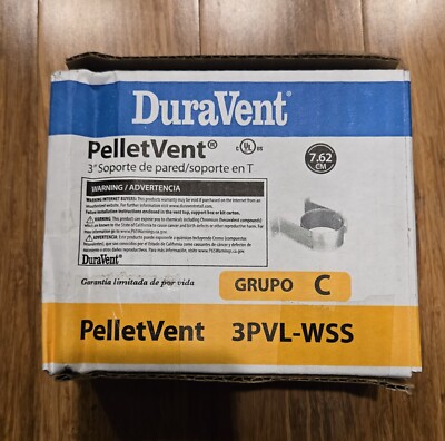 DuraVent PelletVent 3'' Steel Wall Strap Tee Support 3PVL-WSS Pellet Vent
