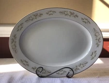 Vintage 326 Springtime China Platter International Silver Co, Japan, 14” X 10”